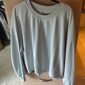 Women's perfect oversized cropped crew softstreme light blue